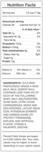 low fat cottage cheese - nutrition panel