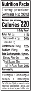 Oakhurst Chocolate Marshmallow Nutrition
